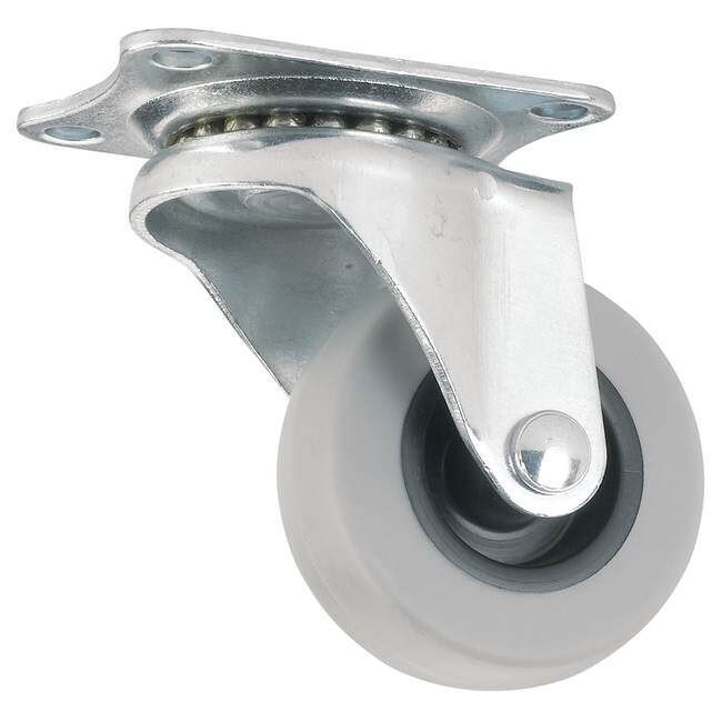 Precision Casters & Wheels Swivel Non-Marking TPR Caster, 2-In