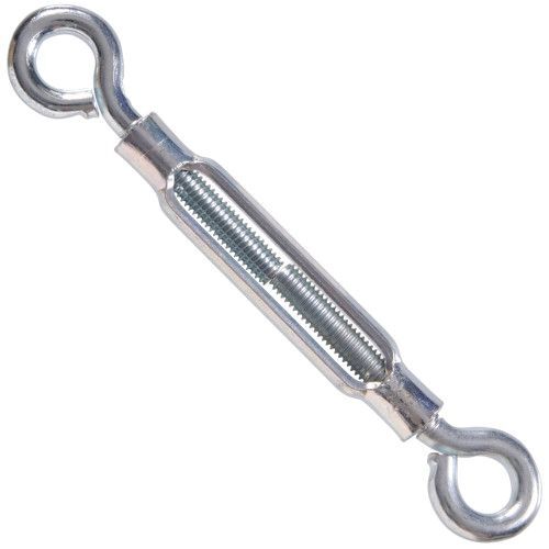 Hillman Hardware Essentials Eye and Eye Turnbuckle Zinc, 3/8-In-16 x 10-5/8-In, 5-Pk