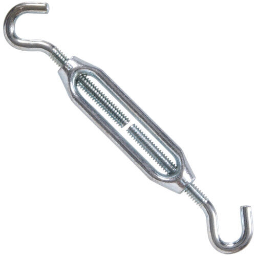 Hillman Hardware Essentials Zinc Plated Hook And Hook Turnbuckle, 1/4-In - 20 x 7 3/8-In