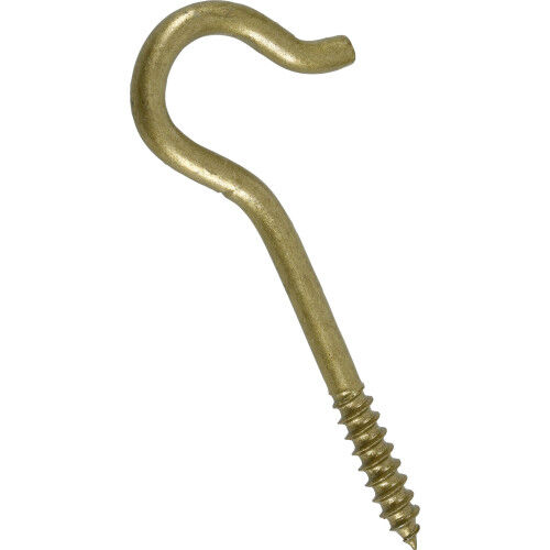 Hillman Durasteel Ceiling Hook Gold Flagged, #4 X 3-7/8-In