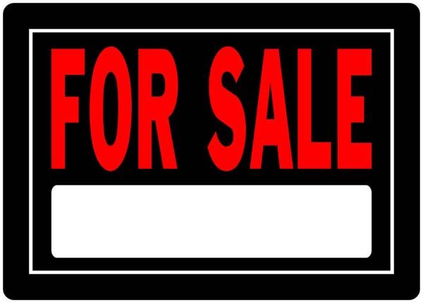Hillman For Sale Sign - Black, 10 in x 14 in, Aluminum