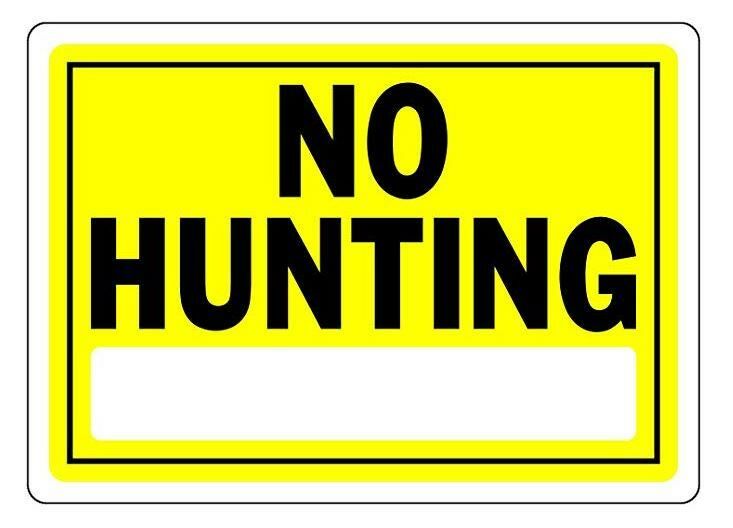 Hillman 10 in X 14 in-No Hunting Sign - Yellow