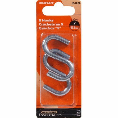 Hillman Zinc S-Hooks - .263 in X 2 in