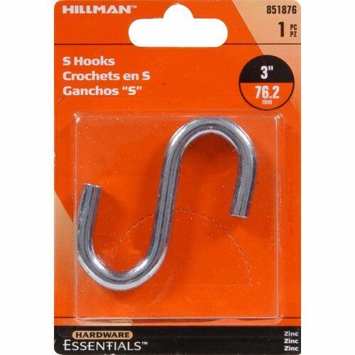 Hillman Zinc S-Hooks - .307 in X 3 in
