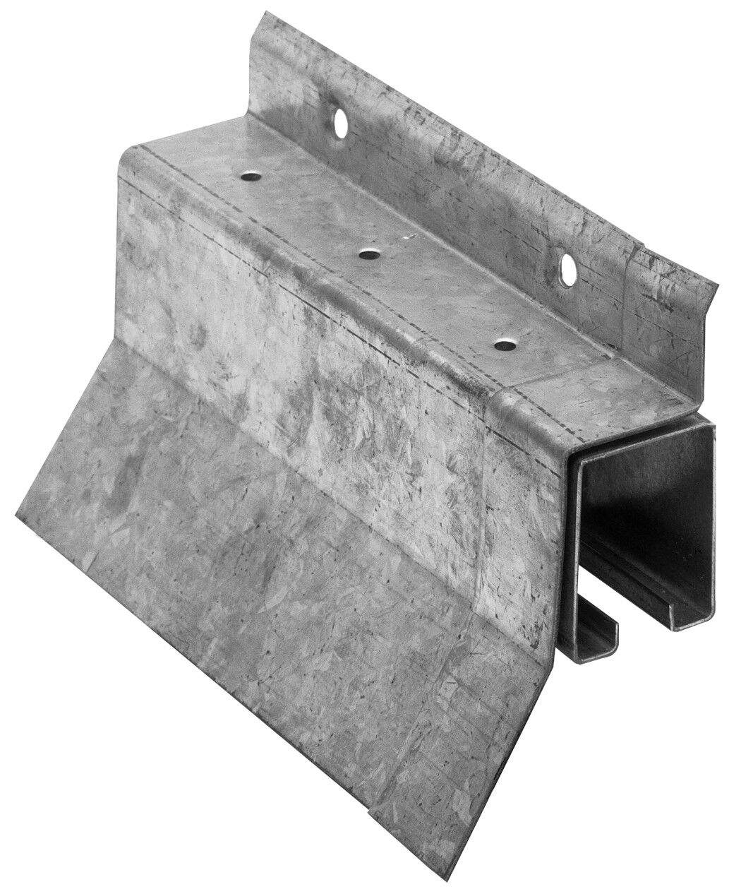 Hillman Box Rail Face Mounted Covered Bracket Galvanized, 8-Ft