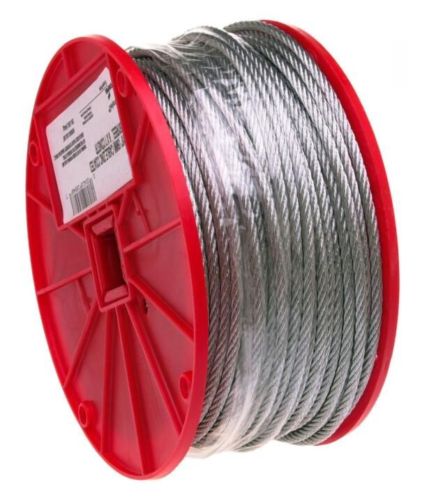 Campbell Galvanized Wire 7 X 19 Cable, 1/4-In (Sold By The Foot)