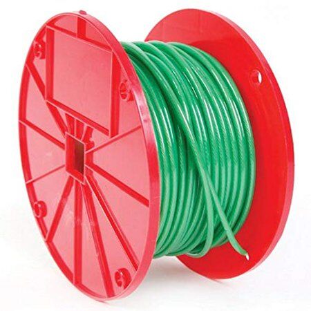 Koch Industries  Green Vinyl Galvanized Cable, 1/16-In (Sold By The Foot)