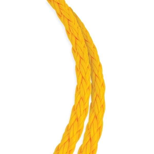 Koch Industries Yellow Hollow Braid Polypropylene Rope, 3/8-In (Sold By The Foot)