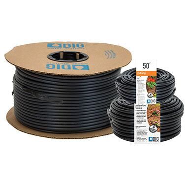 DIG Low-Density Poly Micro Tubing, 60 PSI, 1/4-In x 50-Ft