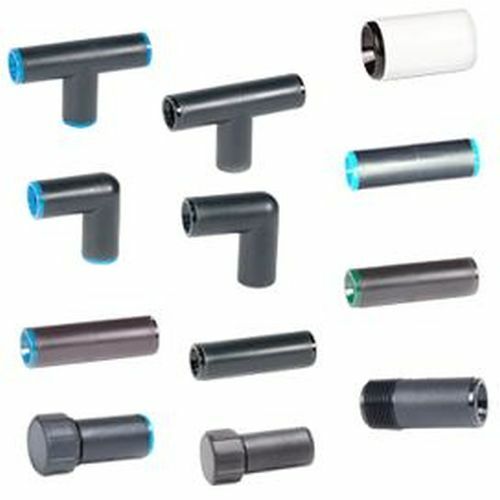 DIG Black Compression Coupling, 1/2-In Poly Comp x 1/2-In PVC Comp