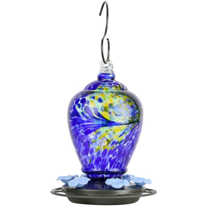 Nature's Way Artisan Gravity Hummingbird Feeder, Spring Rain, 28-Oz