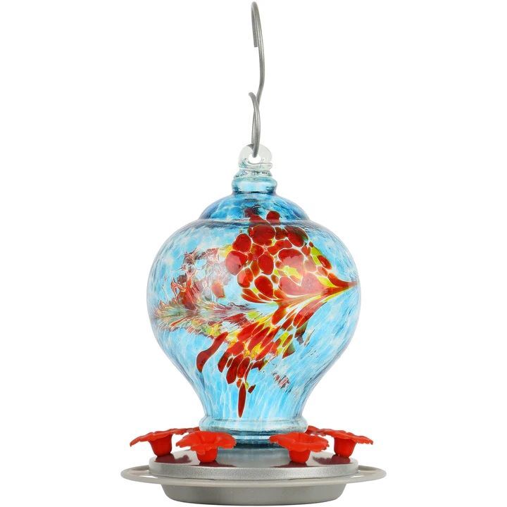 Nature's Way Artisan Gravity Hummingbird Feeder, Sunny Day, 28-Oz