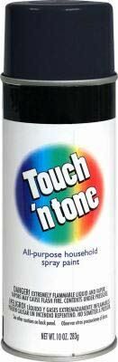 Rust-Oleum Touch N Tone Spray Paint Semi-Gloss - Black, 10 oz