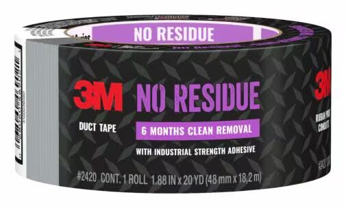 3M No Residue Duct Tape, 1.88-In X 20-Yd