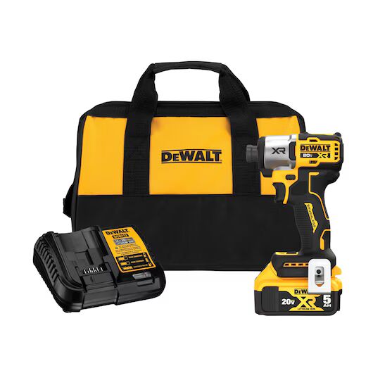DEWALT 20-V Max XR Brushless 3-Speed Impact Driver Kit, 1/4-In