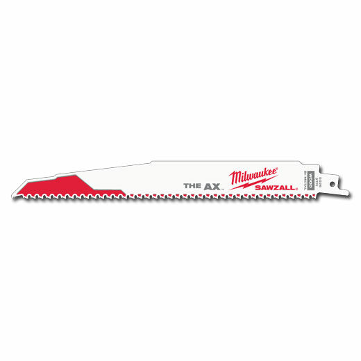 Milwaukee Sawzall The AX Nail Embedded Wood Blade, 5 TPI, 9-In, 5-Pk