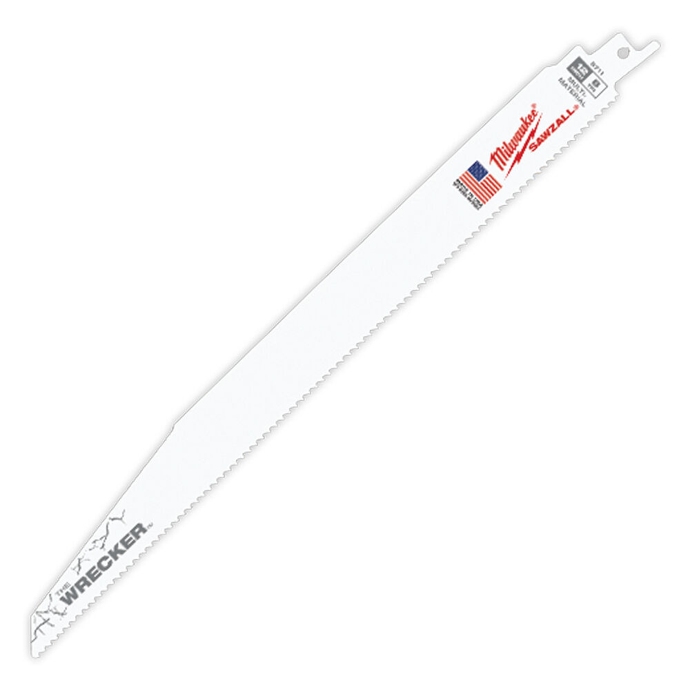 Milwaukee Sawzall Wrecker Multi-Material Blade, 7/11 TPI, 12-In, 5-Pk