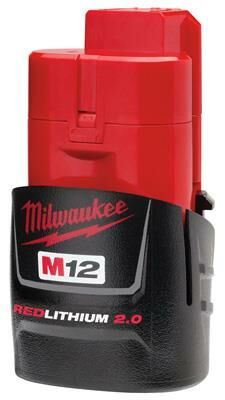 Milwaukee M12 RedLithium CP2.0 Battery, 2-Ah