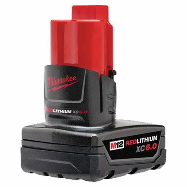 Milwaukee M12 RedLithium XC6.0 Battery, 6-Ah