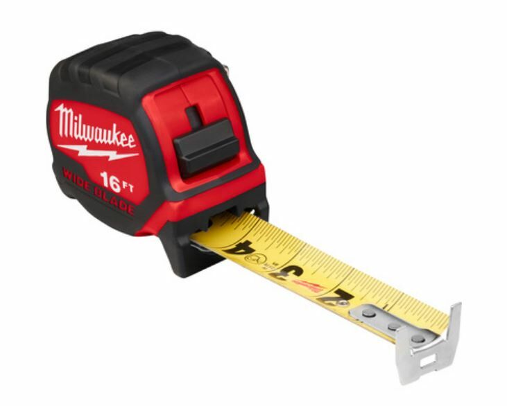 Milwaukee Wide Blade Tape Measure - Red, 16 ft