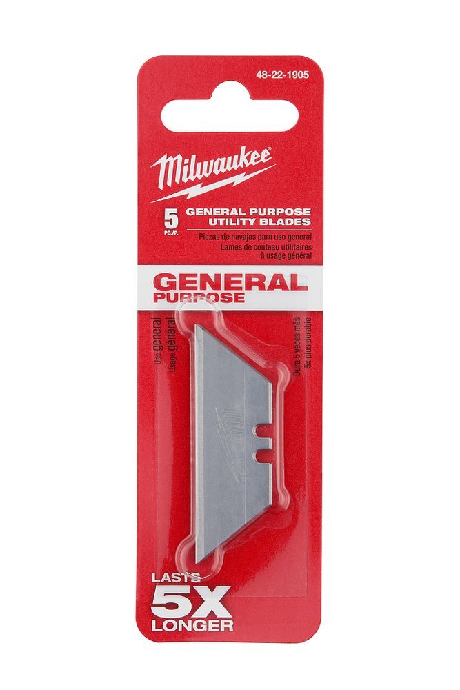 Milwaukee General Purpose Utility Blades, 5-Pk
