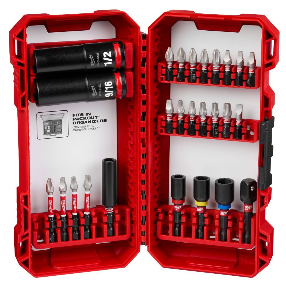 Milwaukee Shockwave Impact Duty Drive And Fasten Set, 26-Pc