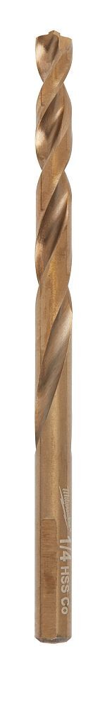 Milwaukee Red Helix Cobalt Drill Bit, 1/4-In
