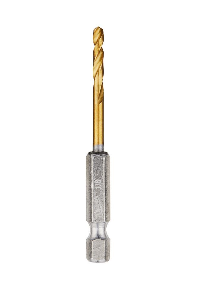 Milwaukee Shockwave Impact Duty Red Helix Titanium Drill Bit, 1/8-In, 2-Pk