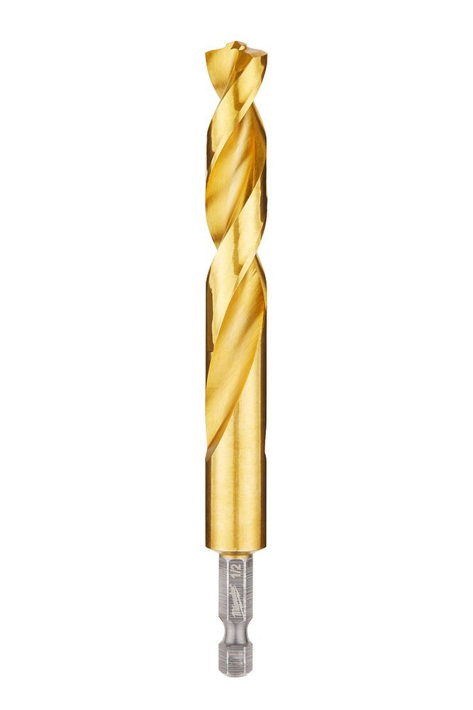 Milwaukee Shockwave Impact Duty Red Helix Titanium Drill Bit, 1/2-In