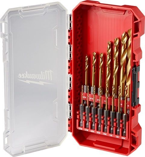 Milwaukee Shockwave Impact Duty Red Helix Titanium Drill Bit Set, 15-Pc