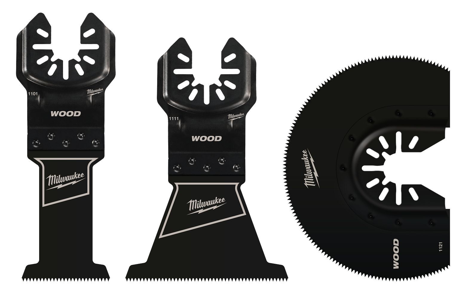Milwaukee Open-Lok Oscillating HCS Wood Universal Fit Blade Set, 3-Pc