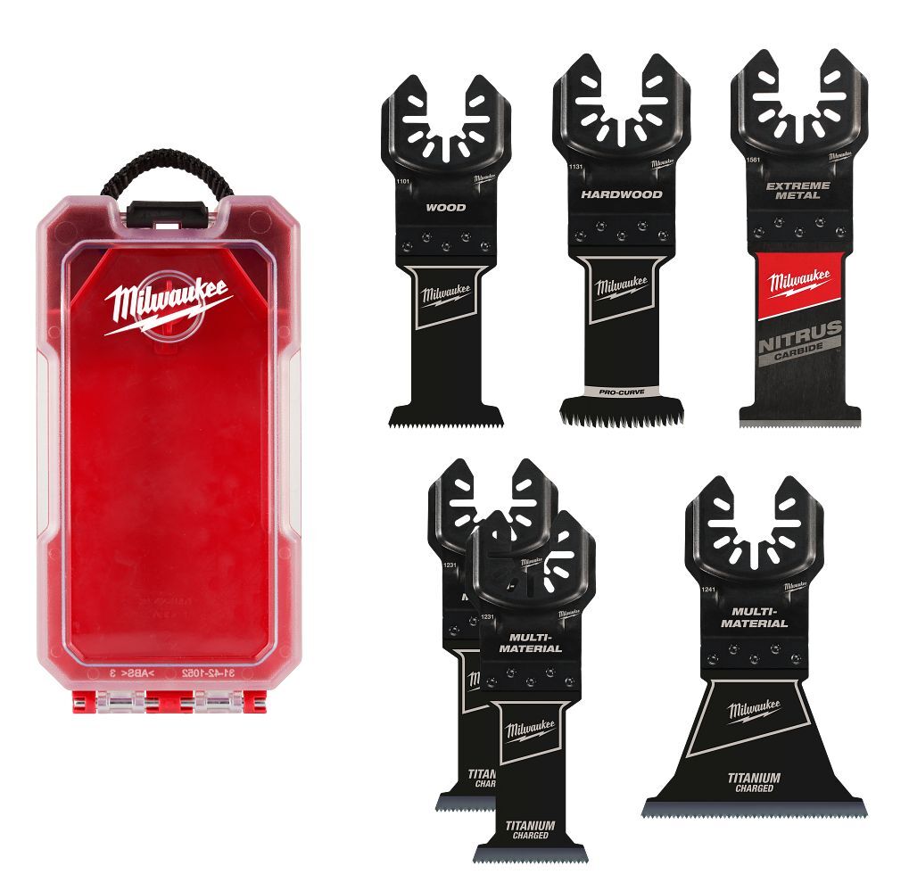 Milwaukee Open-Lok Oscillating Universal Fit Blade Set, 6-Pc