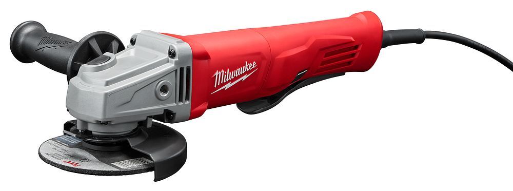 Milwaukee Small Corded Lock-On Paddle Angle Grinder, 4 1/2-In