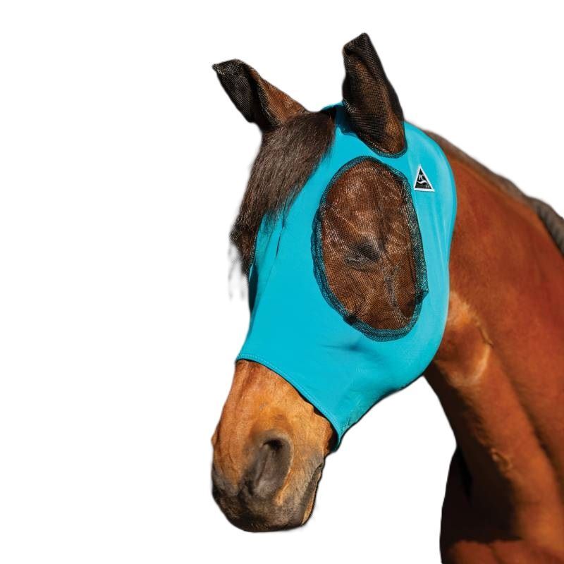 Professional's Choice Pacific Blue Horse Comfort Fit Lycra Fly Mask