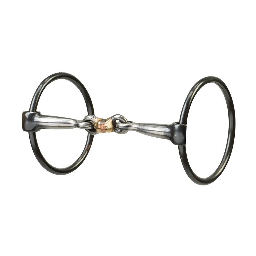 Weaver Leather Ring Snaffle Bit with Sweet Iron Dogbone Mouth, 5-In