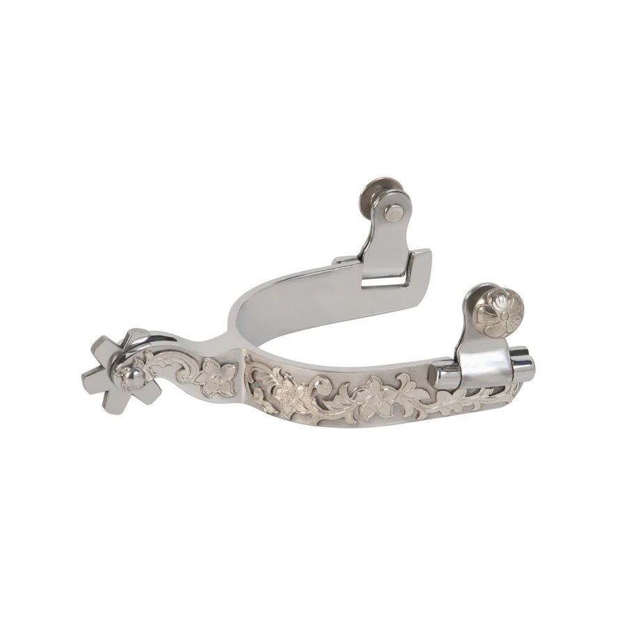 Weaver Leather Ladies Spur with German Silver Floral Trim