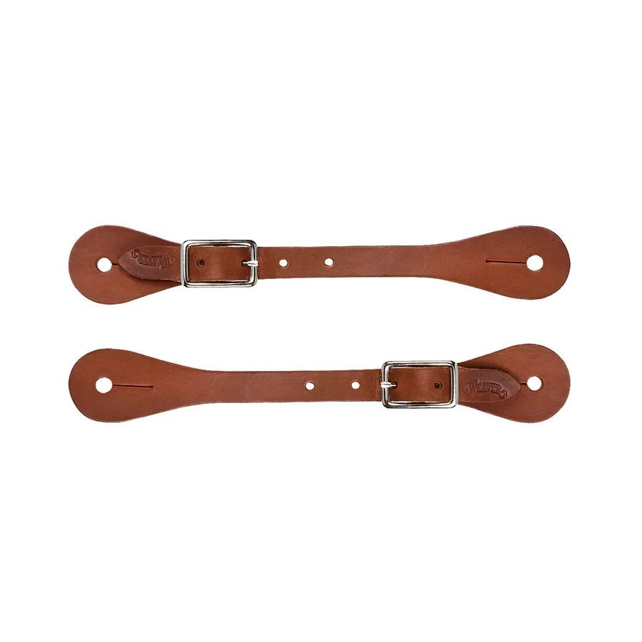 Weaver Leather Single-Ply Ladies Brown Latigo Leather Spur Straps