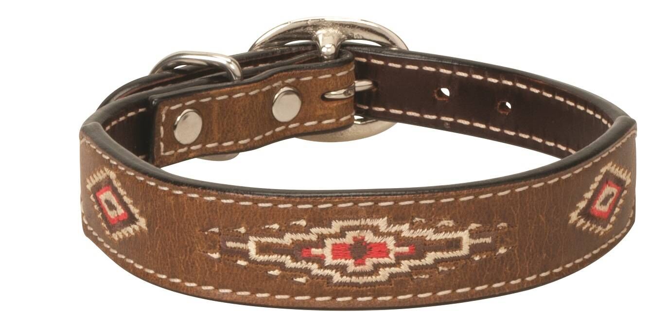 Weaver Leather Aztec Dog Collar, 3/4-In x 17-In