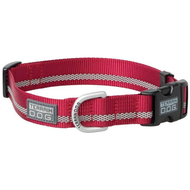 Terrain D.O.G. Medium Claret Reflective Snap-N-Go Adjustable Nylon Dog Collar