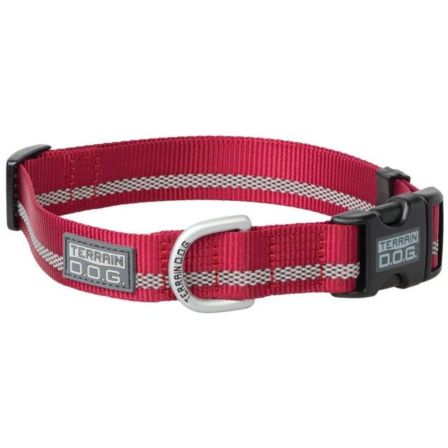 Terrain D.O.G. Large Claret Reflective Snap-N-Go Adjustable Nylon Dog Collar