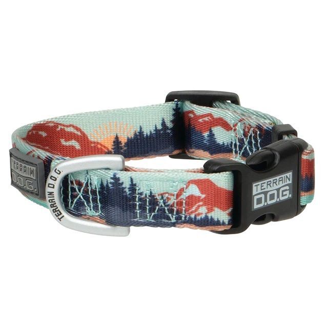 Terrain D.O.G. Large Adventurous Traveler Premium Patterned Snap-N-Go Adjustable Dog Collar