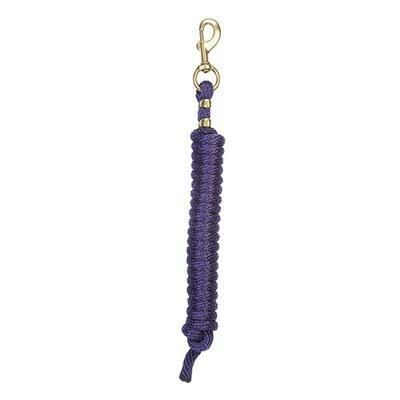 Weaver Leather Poly Lead Rope With A Solid Brass 225 Snap - Purple, Polyester, 10 ft