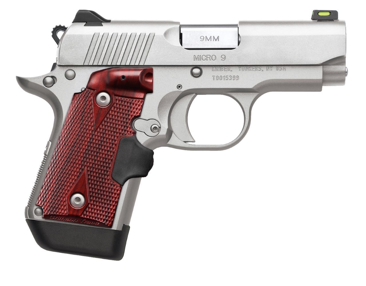 Kimber Micro 9 Stainless Rosewood LG 9mm Micro Compact Pistol, 7-Rd