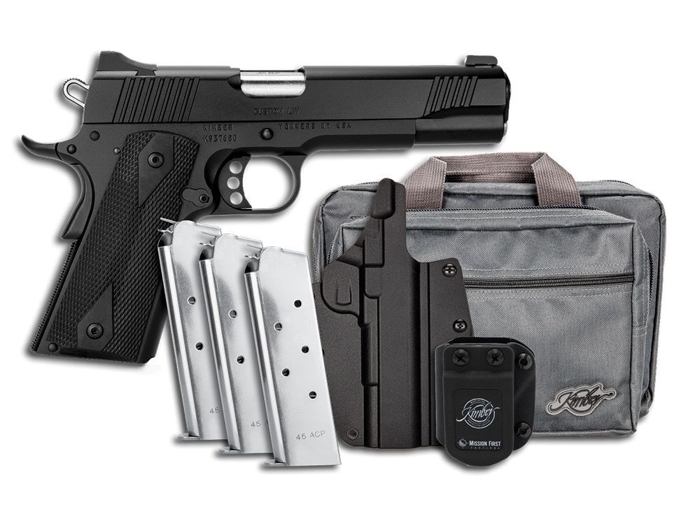Kimber Custom LW KCB .45 Auto Full Size Pistol Bundle, 7-Rd