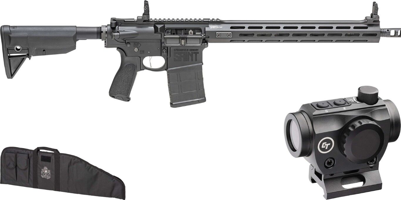 Springfield Armory Saint Victor .308 Win 16" Semi-Auto AR-10 Rifle Gear Up Bundle, 20-Rd