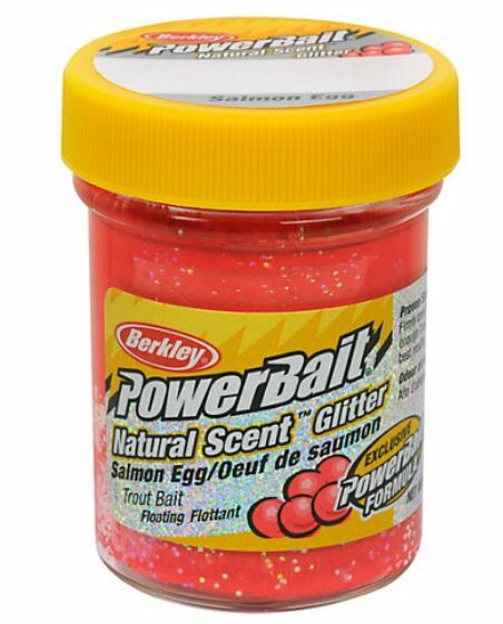 Berkley PowerBait Natural Glitter Trout Bait Salmon Egg Scent - Red