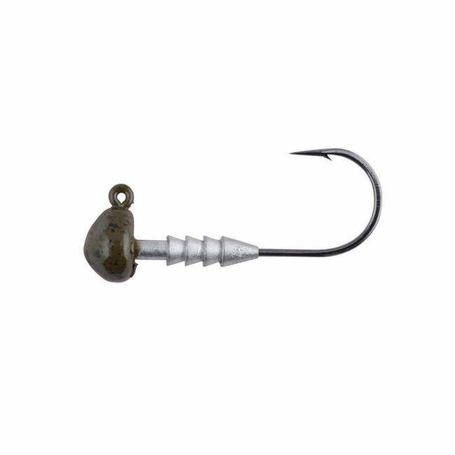 Berkley 1/8 oz Half Head Jigs Size 1/0 - Green Pumpkin