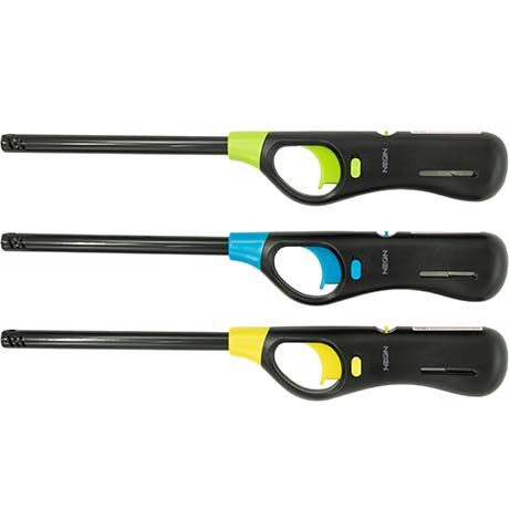 MK Lighter Neon Multi-Purpose Long Neck Lighter - 3 Pack