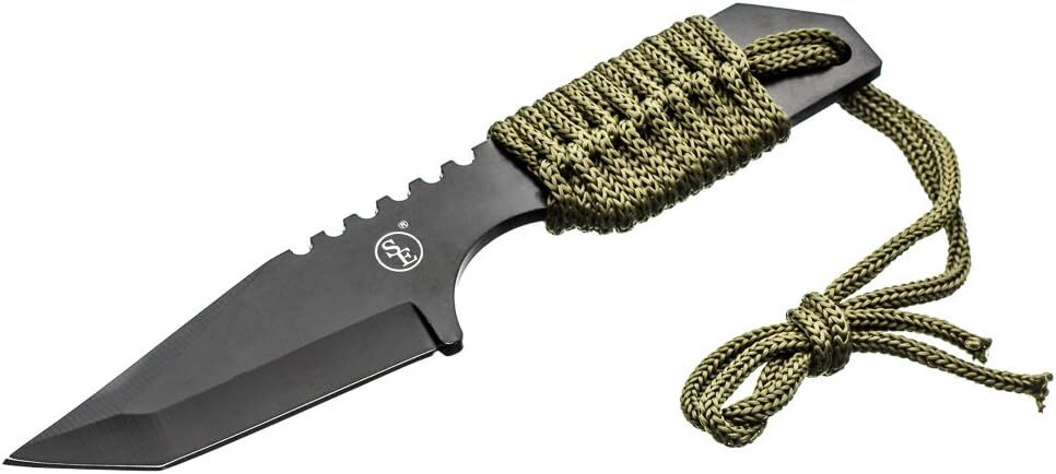 Sona Enterprises Fixed Blade Hunting Knife With Firestarter, 7-In
