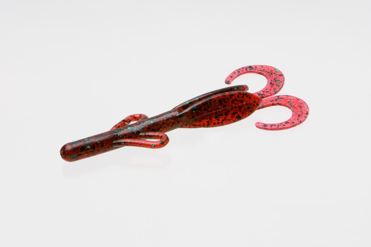Zoom Bait Baby Brush Hog Red Bug, 4-In, 12-Pk